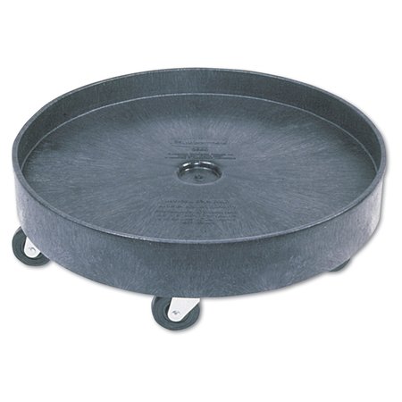 RUBBERMAID COMMERCIAL Brute Container Universal Drum Dolly, 500 lb Cap., 24.38 x 7.13, Black FG265000BLA